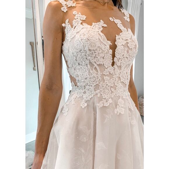 Elysee Elizabeth Beaded Lace Wedding Dress - 10 - Picture 3 of 7